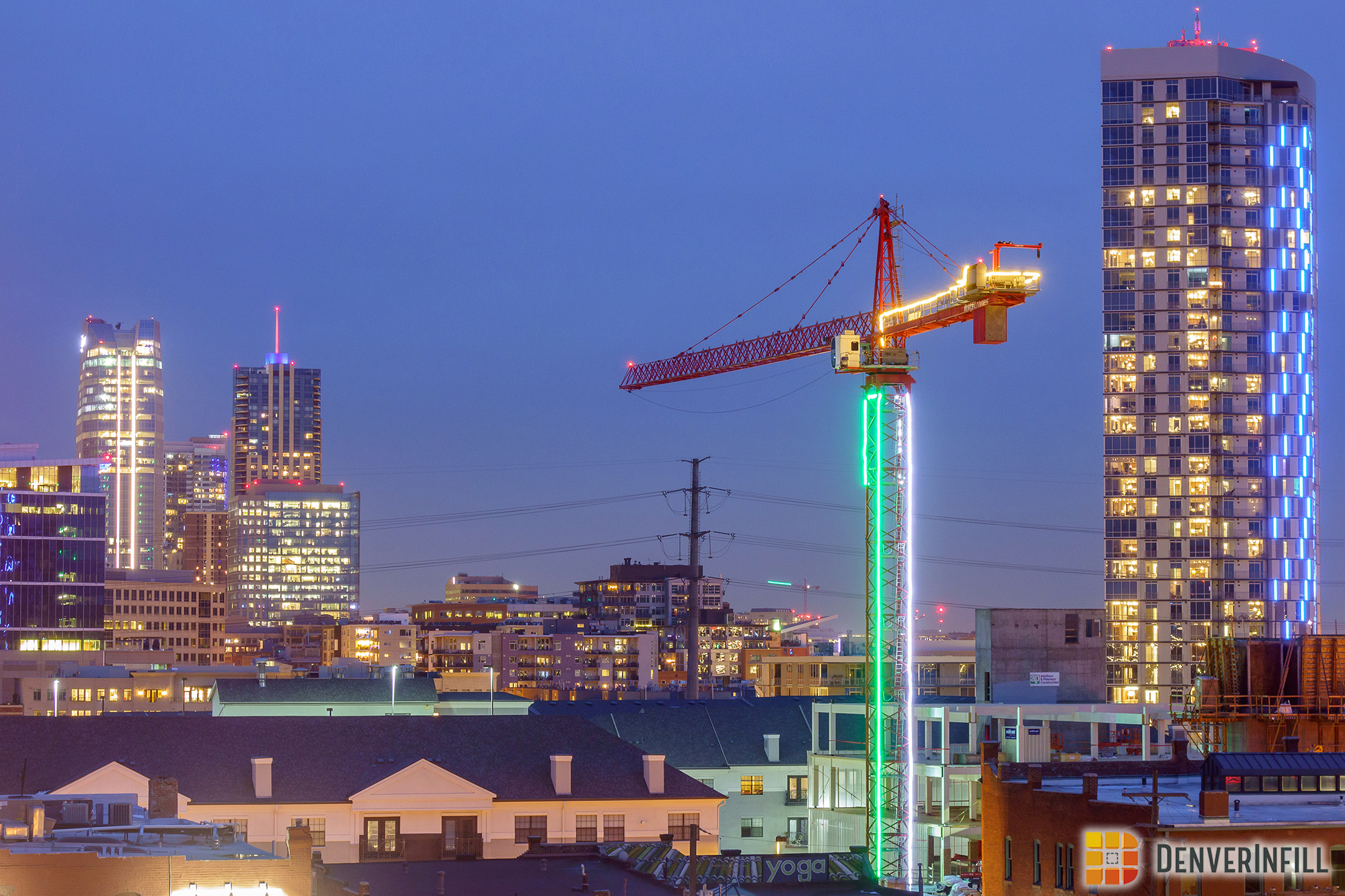 tower crane construction urban skyline