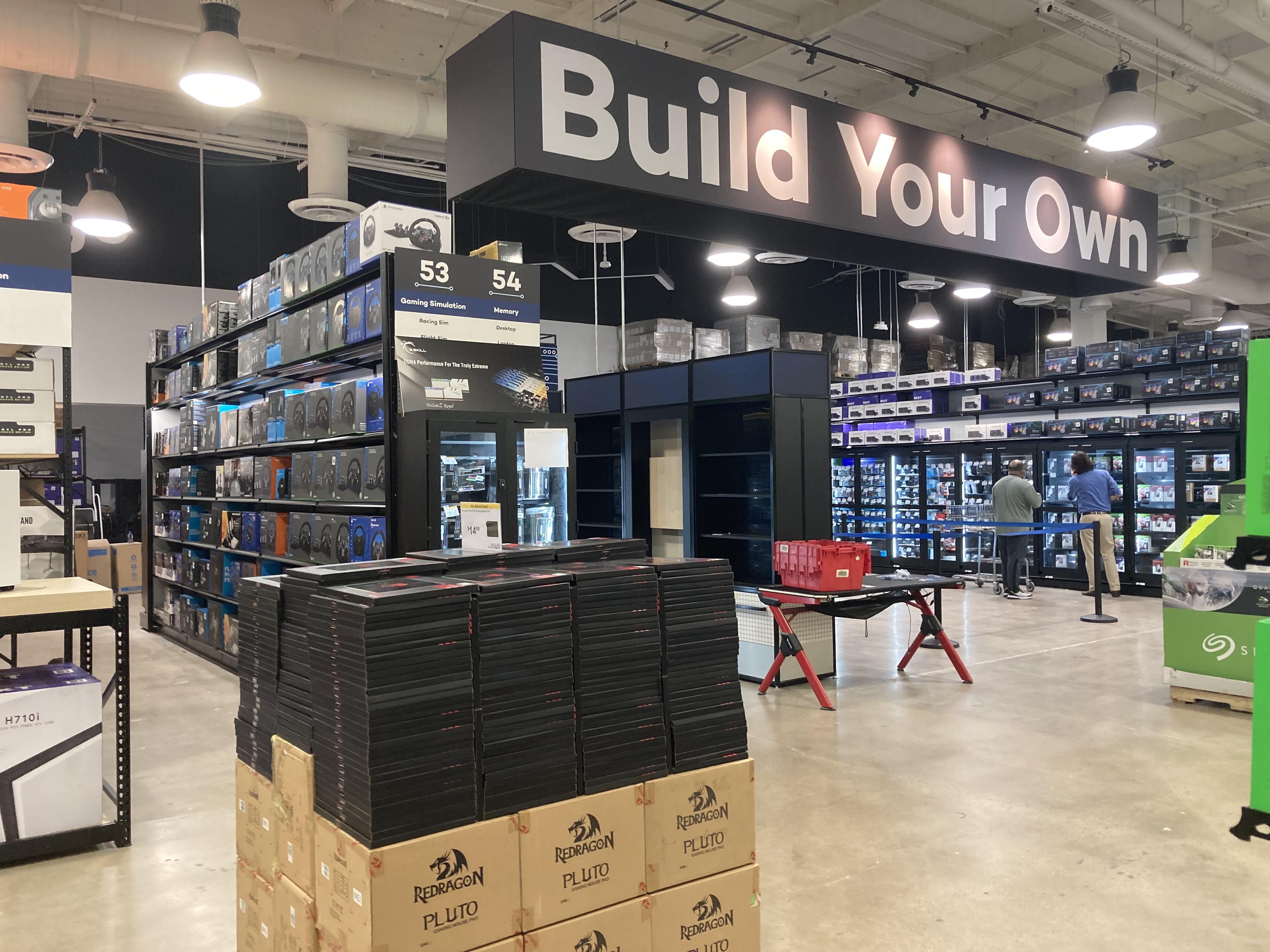 microcenter computer store interior