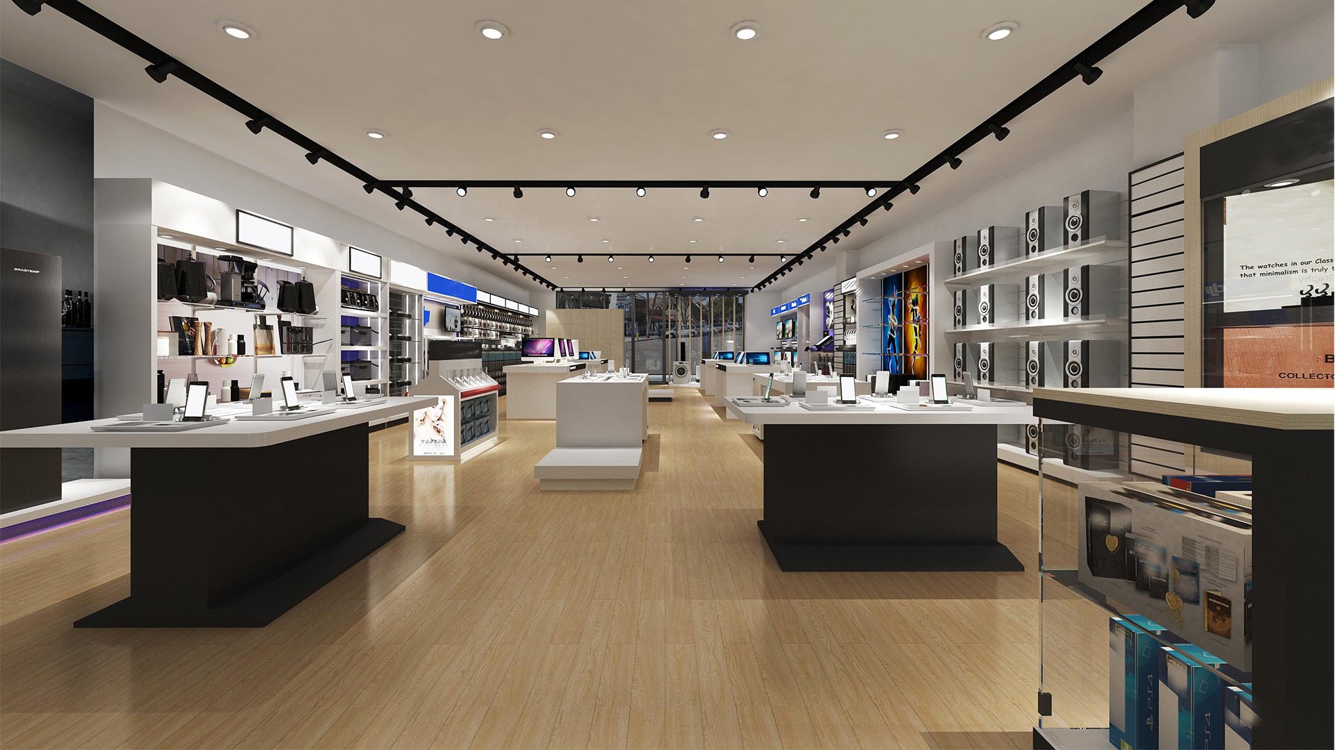 electronics store interior