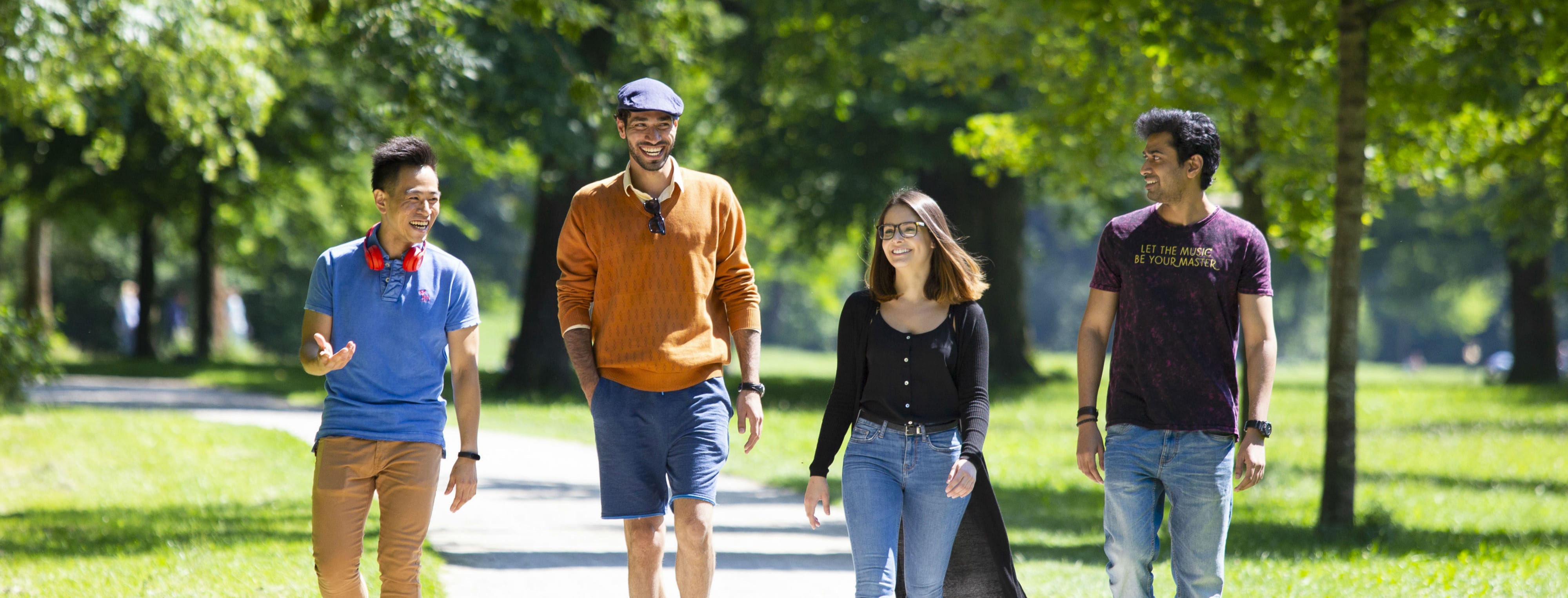 students studying in diverse environments