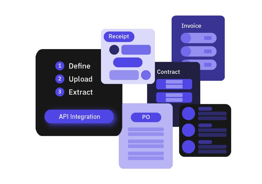 AI powered data extraction concept