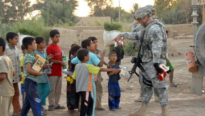 military forces and community in conflict zone