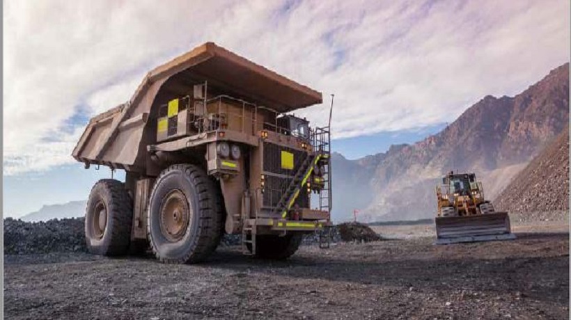 mining machinery in rugged landscape