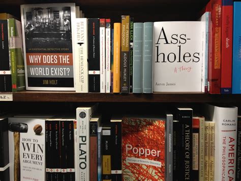 philosophical books on shelf