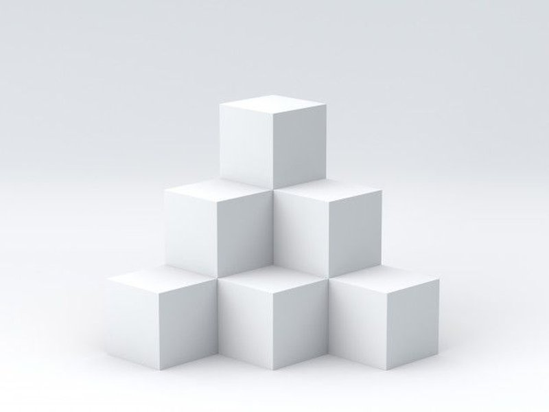 White Cube Boxes Display