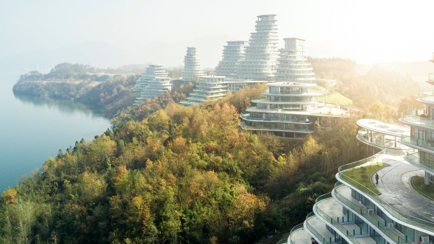 outdoor sceneries and urban structures