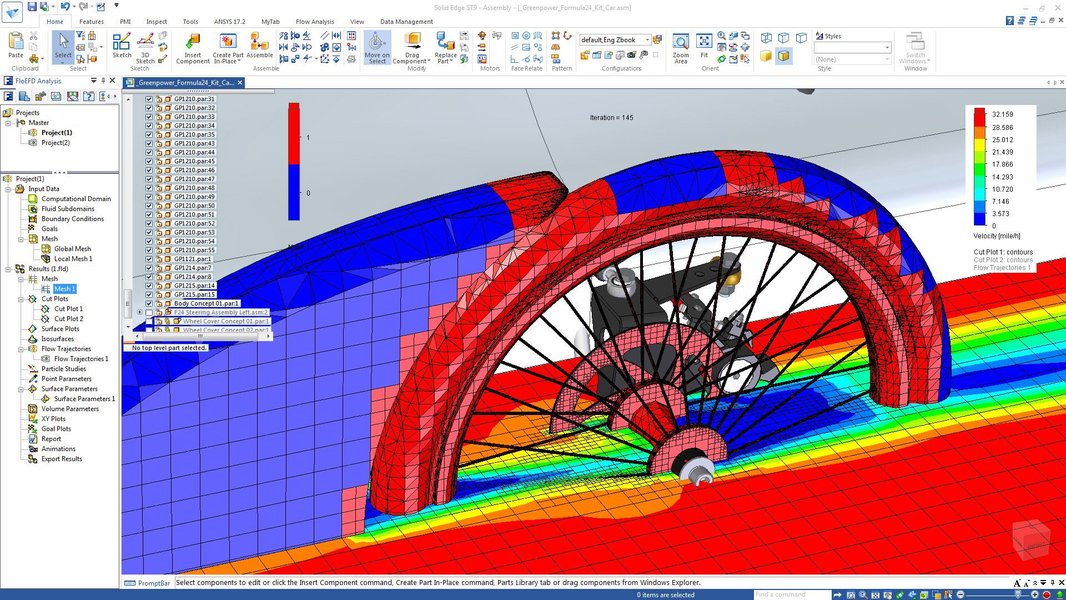 CFD simulation example in engineering software