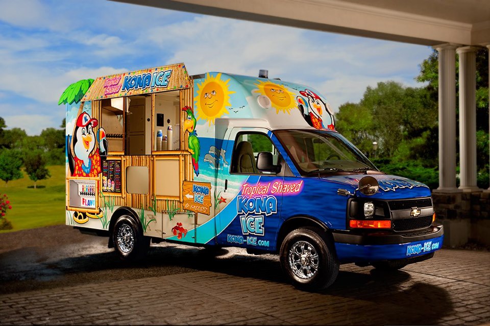 mobile ice shaved ice truck urban event