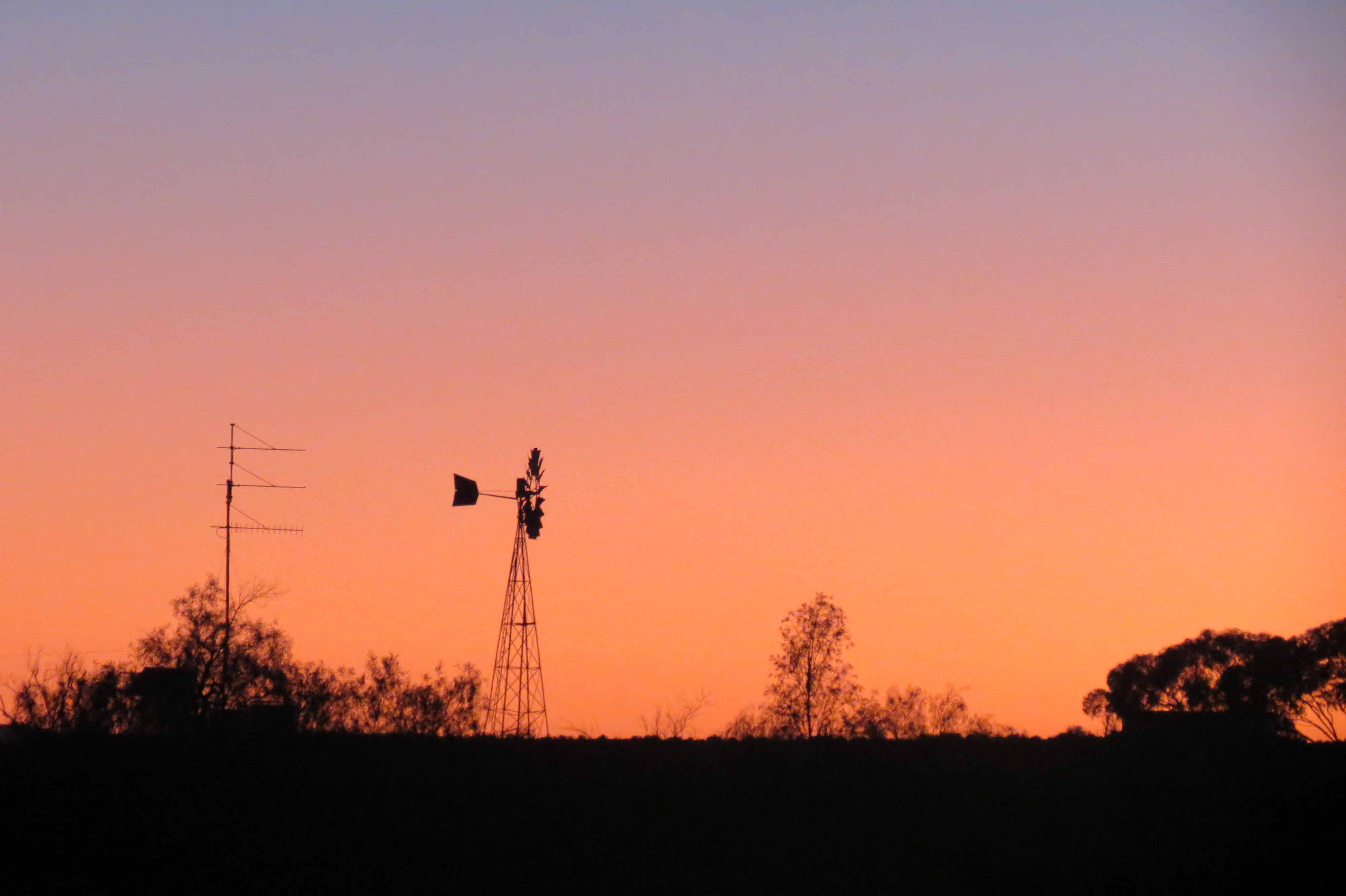 scenic outback landscape and mobile tower