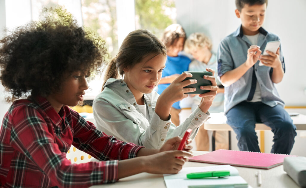 students mobile device classroom technology