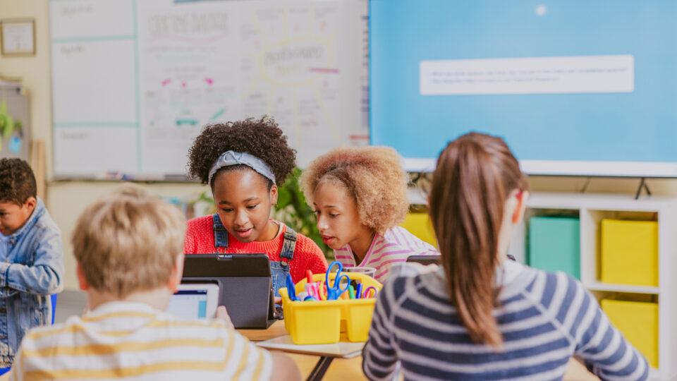 students gaming and academic setting