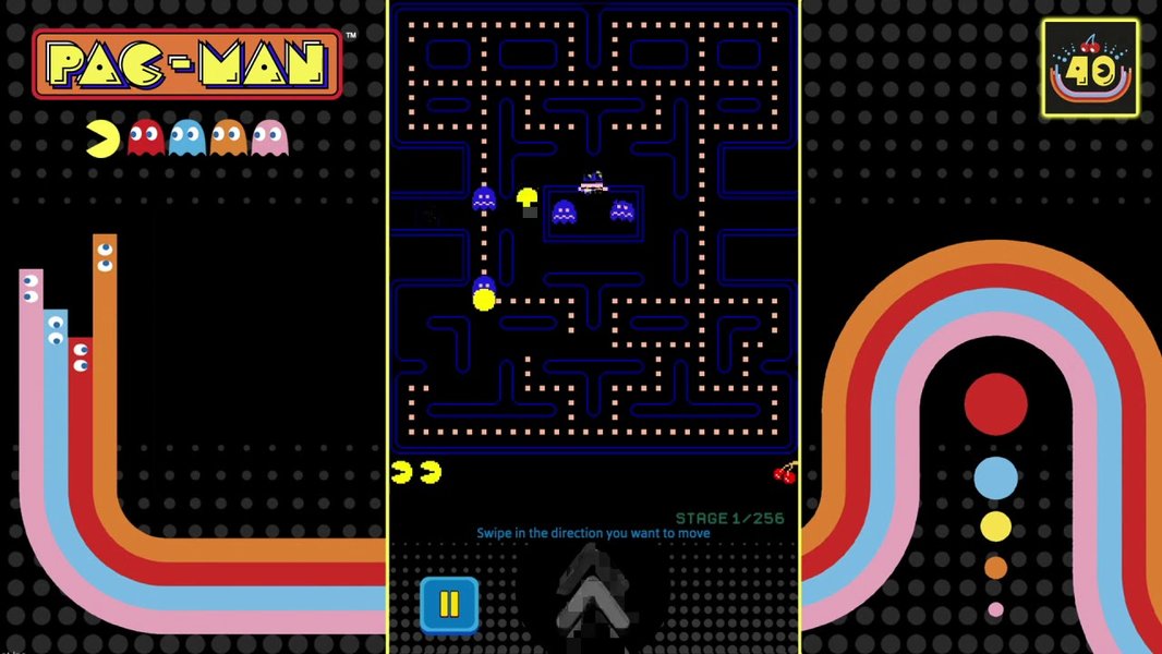 Screenshot of the Pac-Man mobile game title screen
