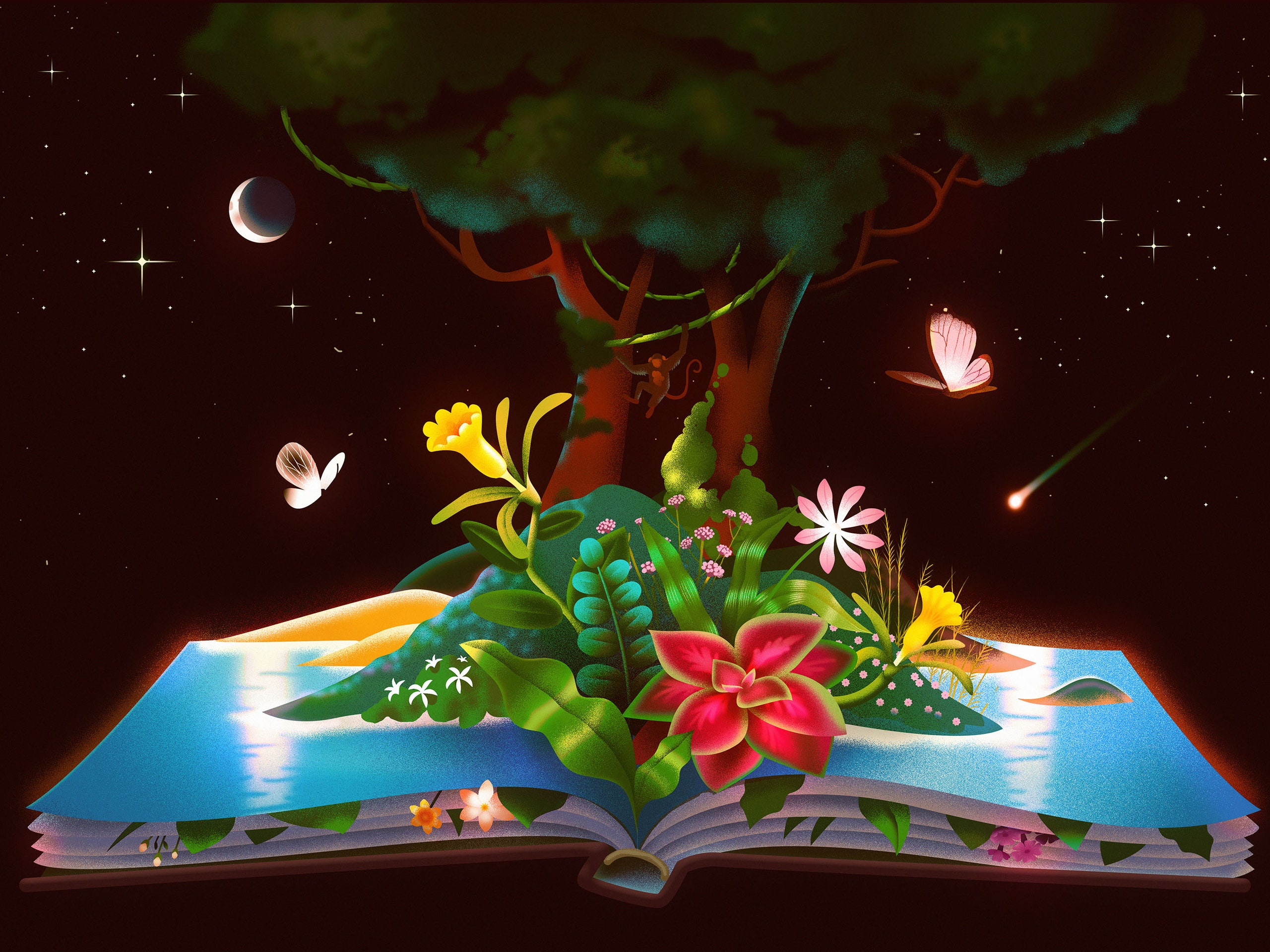 landscape open book creative writing