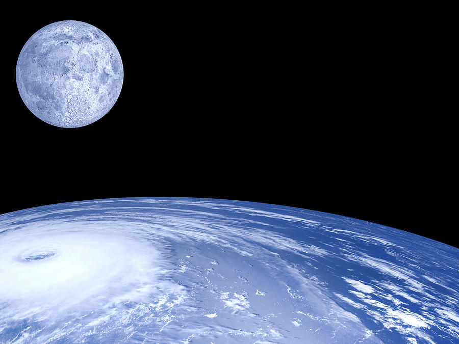 moon over earth