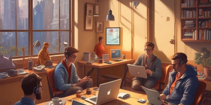 professional networking office environment