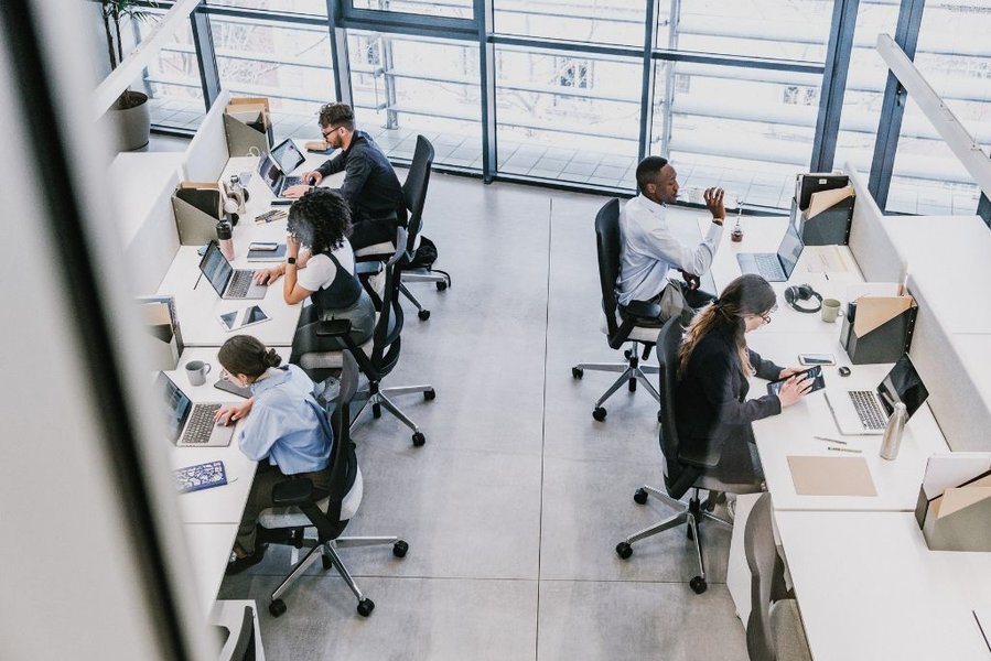 corporate employees working