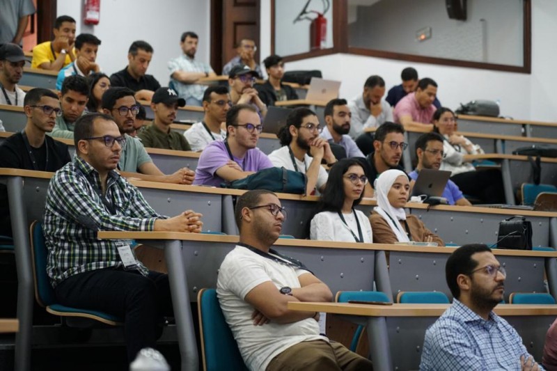 Moroccan high school classroom with technology and AI tools