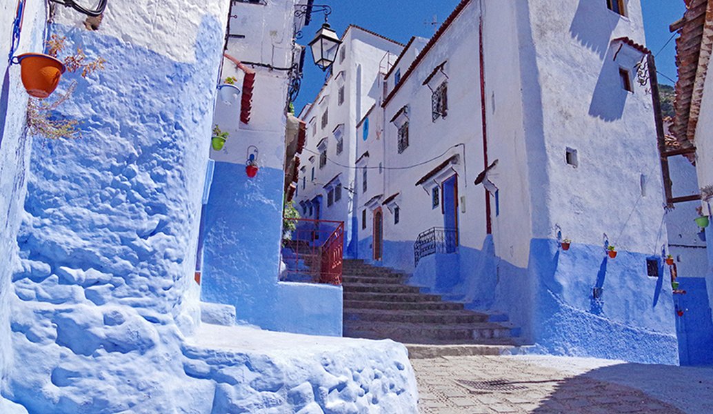 The iconic blue streets of Chefchaouen