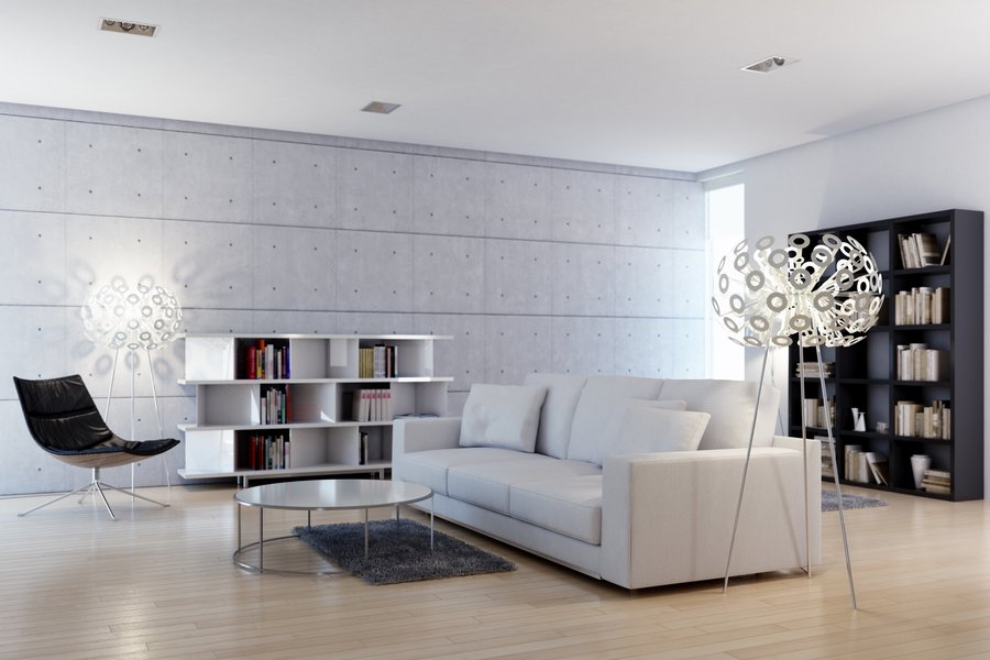LED lighting in a modern setting