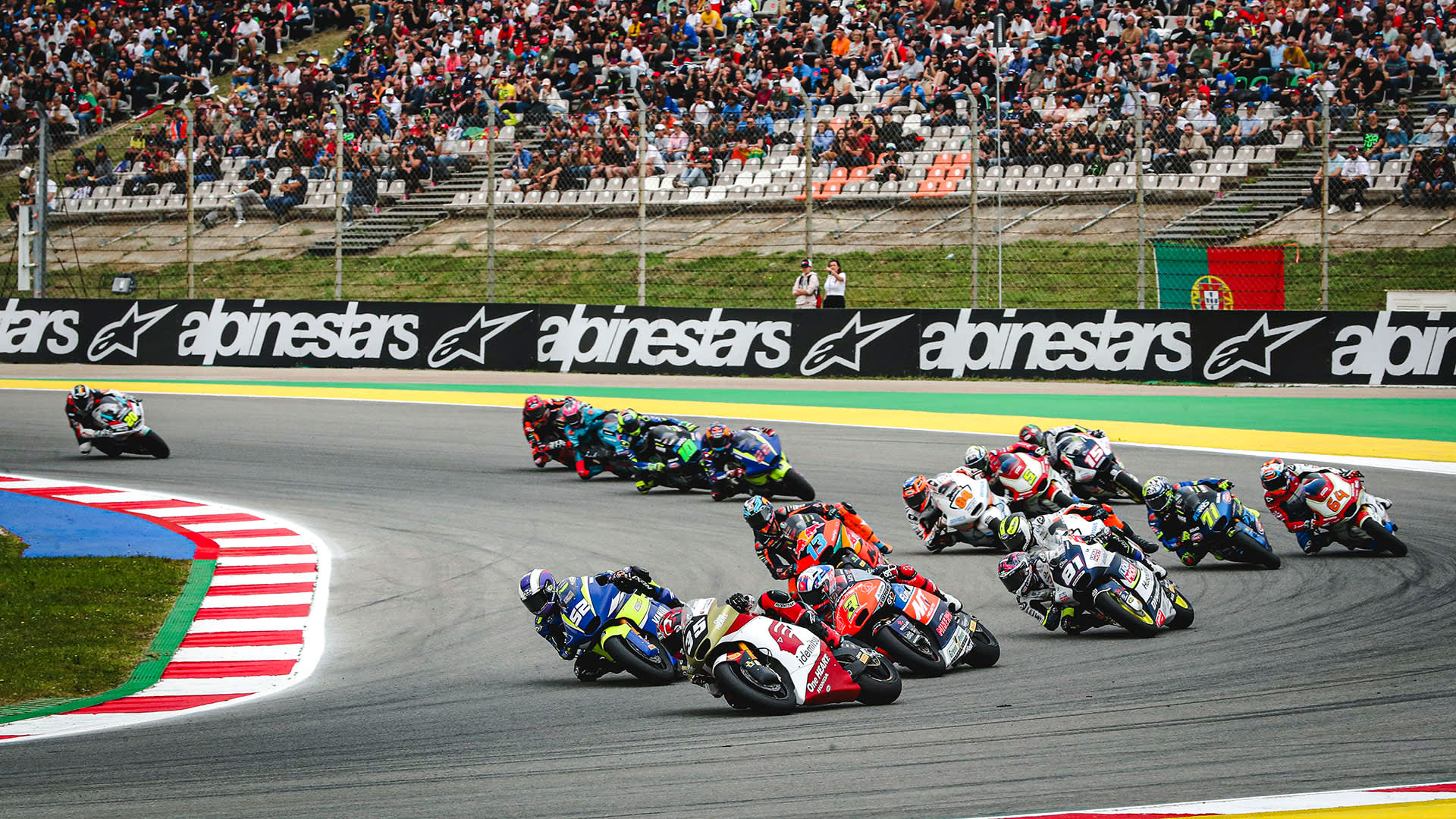 moto2 racing track close up