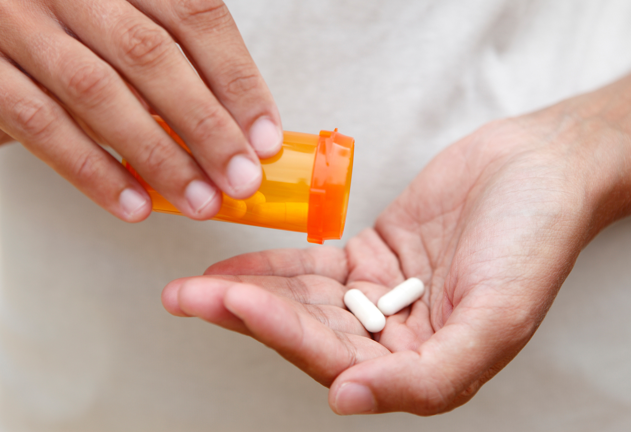 medicine bottle with pills