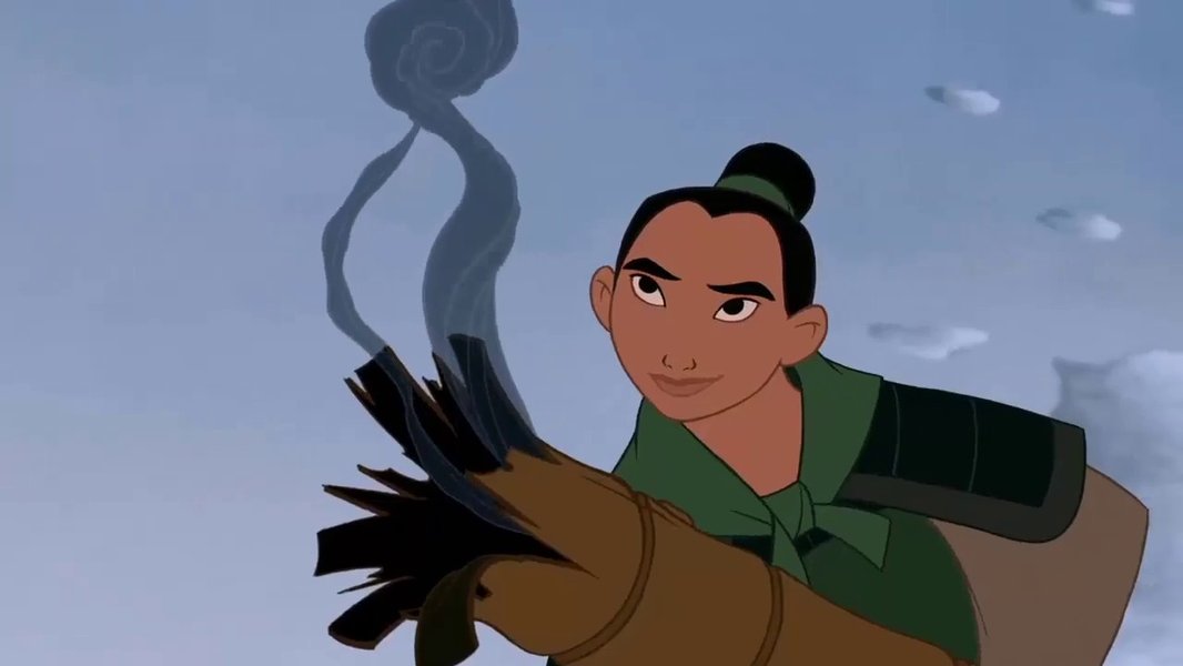 film scene of mulan warrior