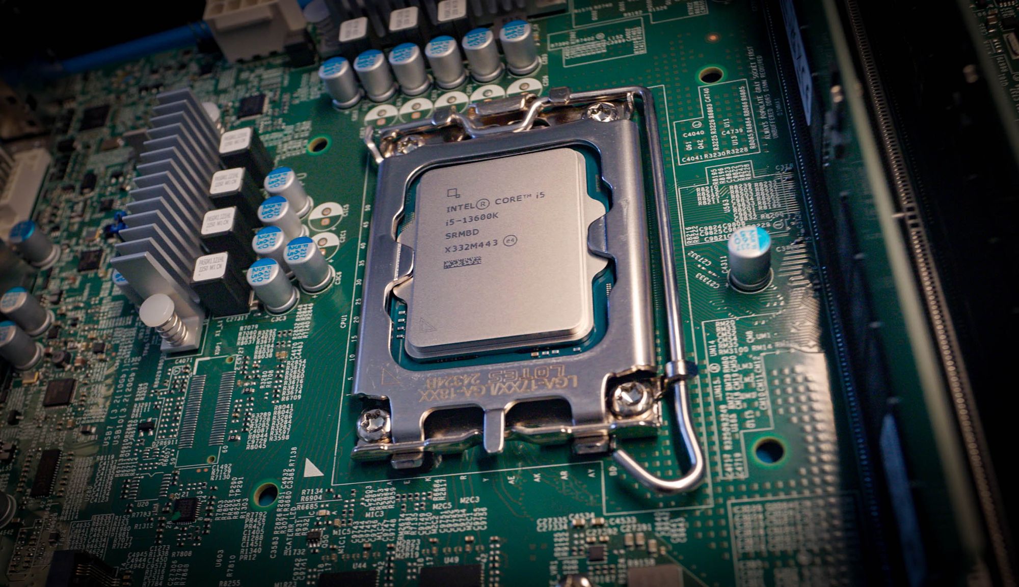 modern cpu with motherboard