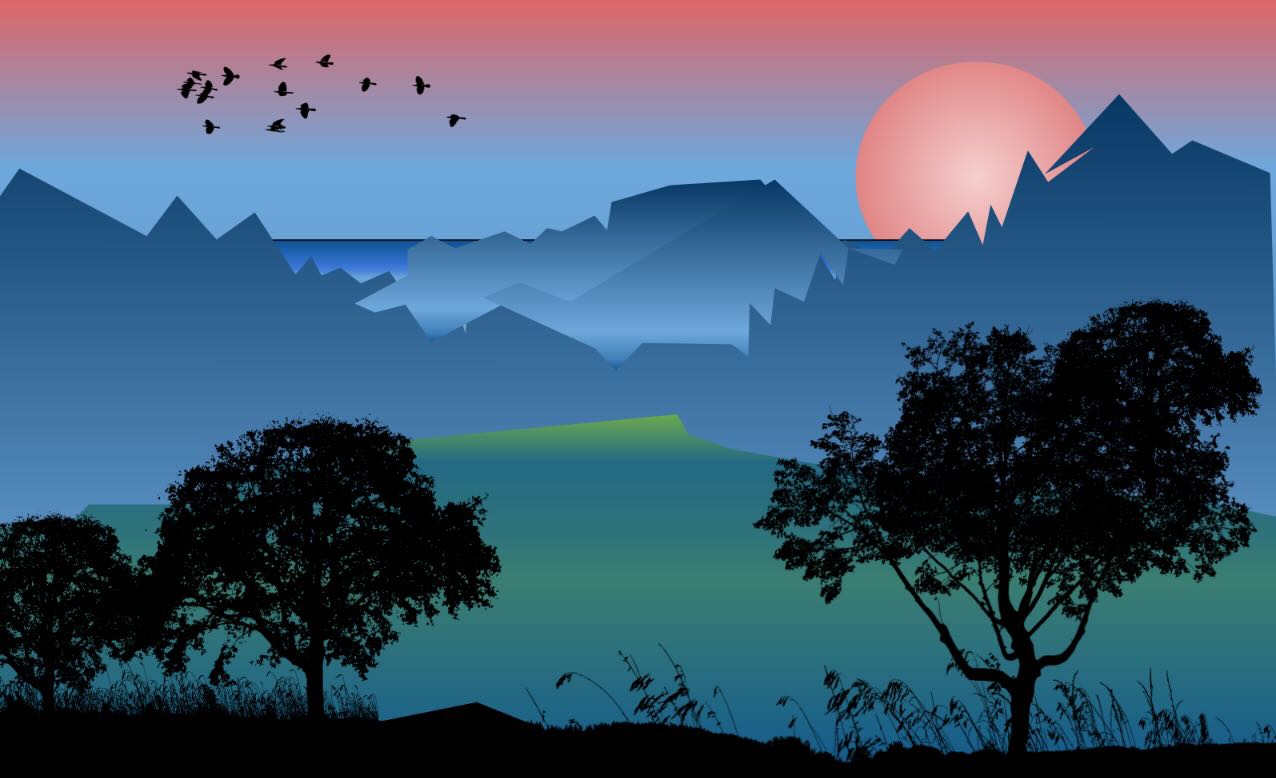 physical scenery with digital elements