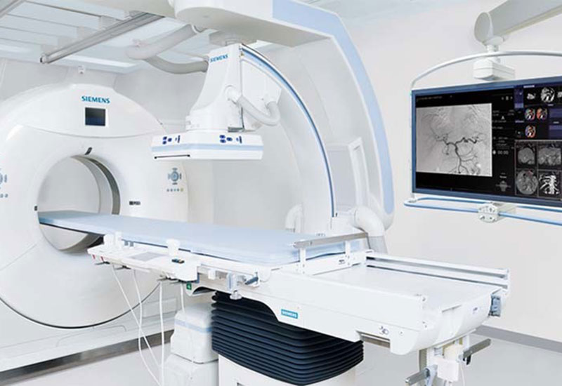 medical imaging equipment and hospital equipment visible