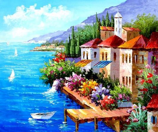 oil painting canvas scenery