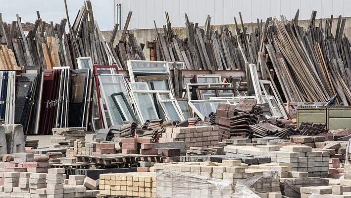 construction site recycling materials