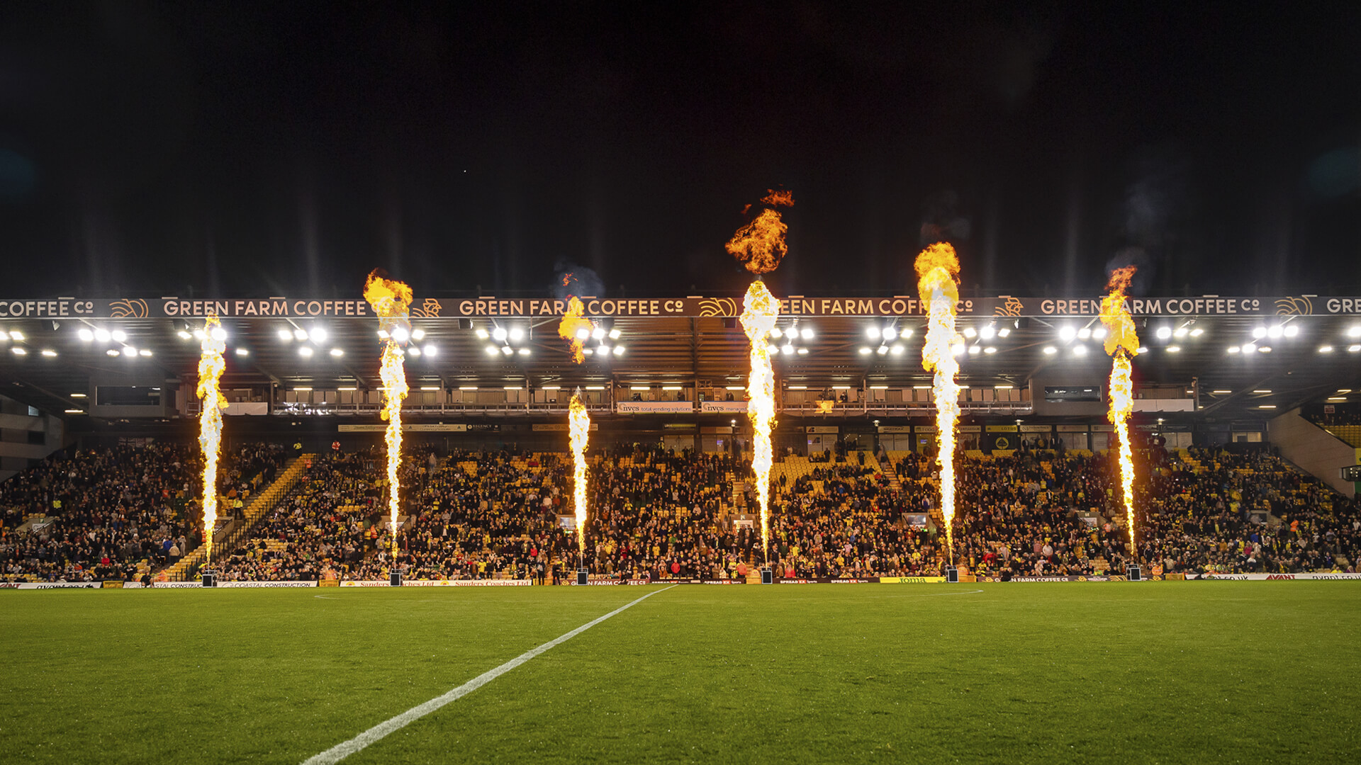 football stadium match lighting