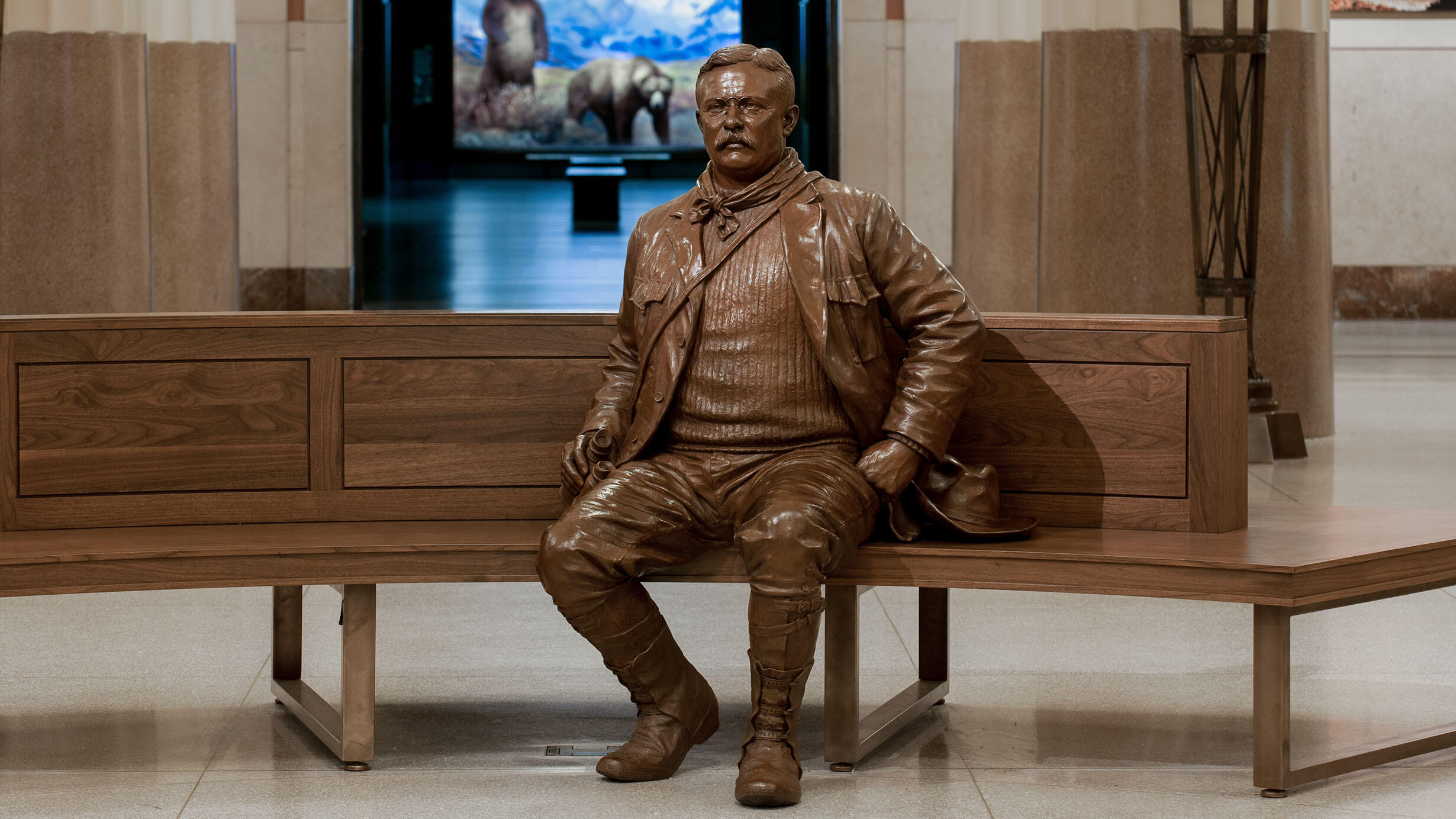 bronze sculpture details in historical museum