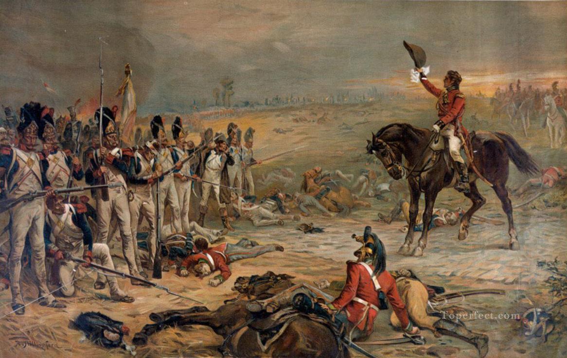 historical battle scene and imperial artifacts