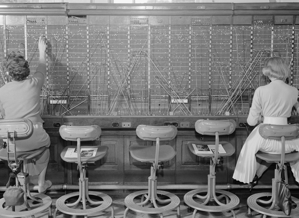 telephone switchboard with multiple offices