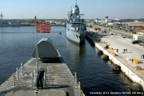 naval base Mayotte harbor infrastructure and surrounding coastline