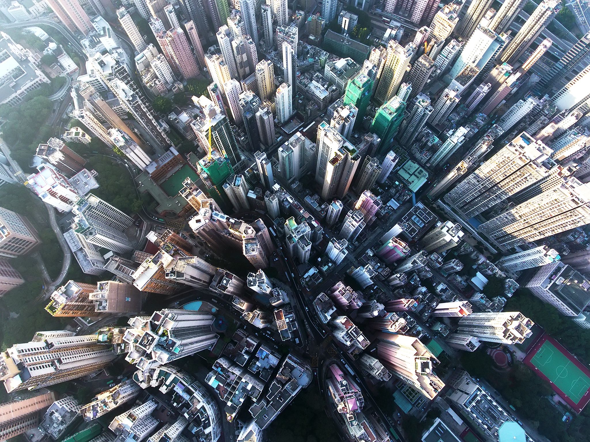 urban cityscape aerial view