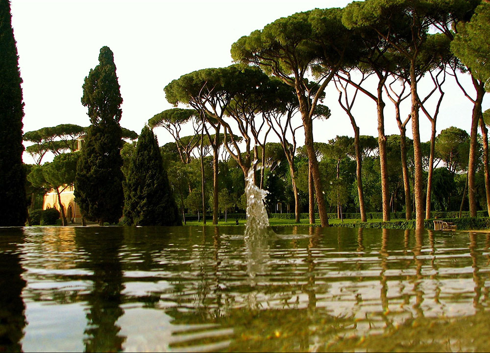 physical nested structures, natural scenery with layered objects