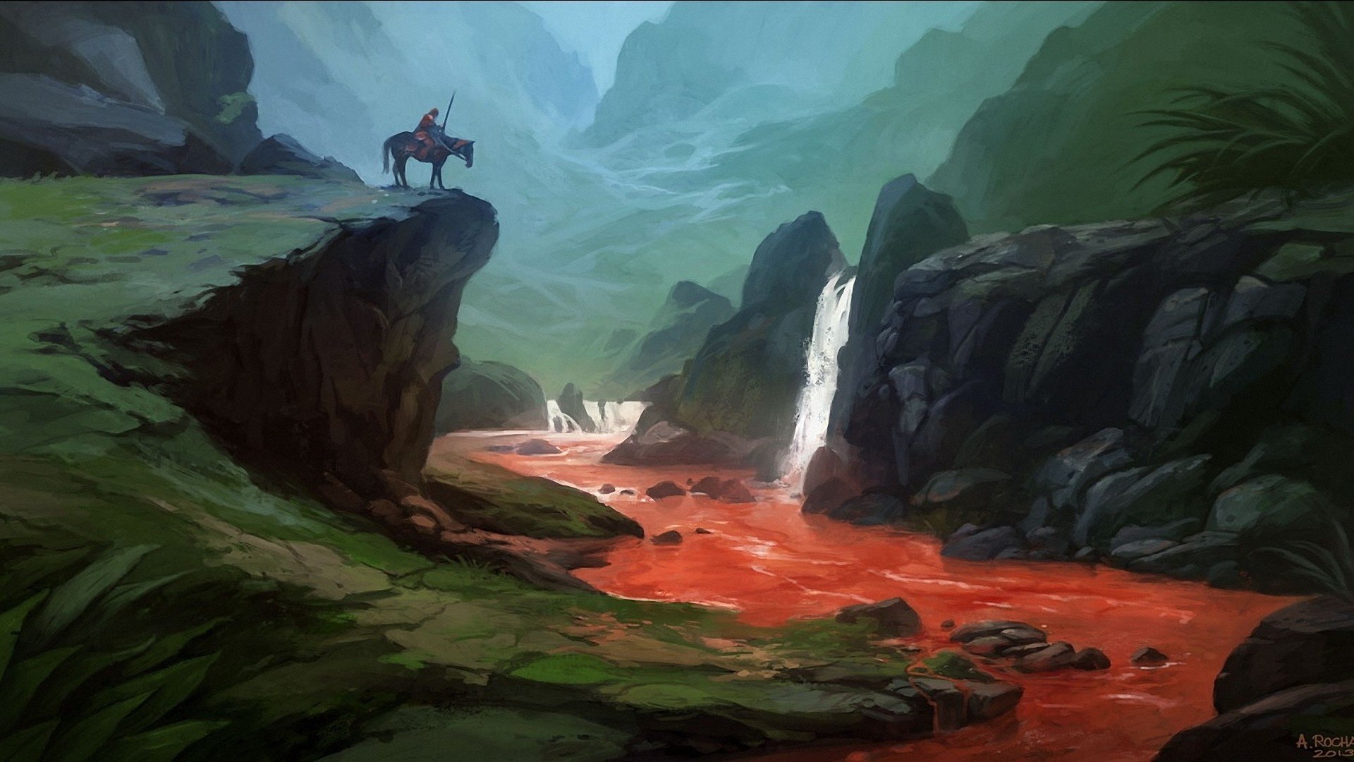 vivid scenery of fantasy illustrations