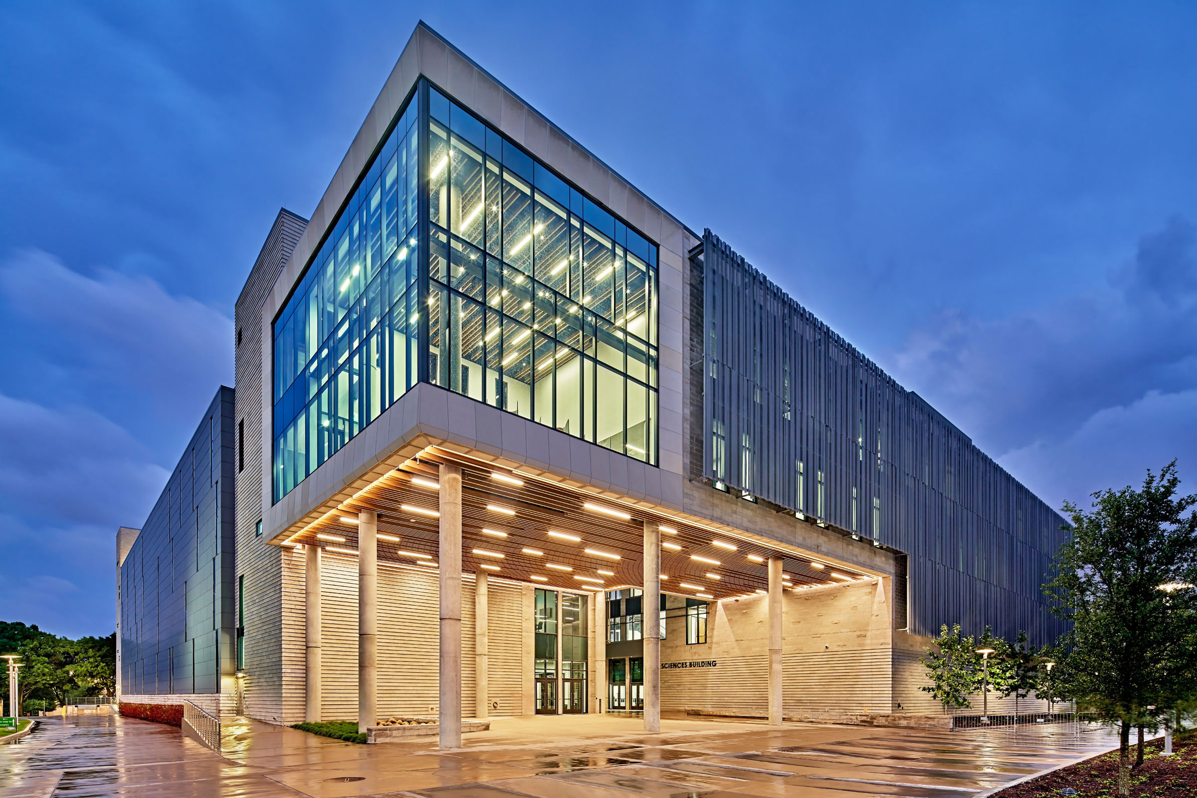 modern university campus with research laboratories
