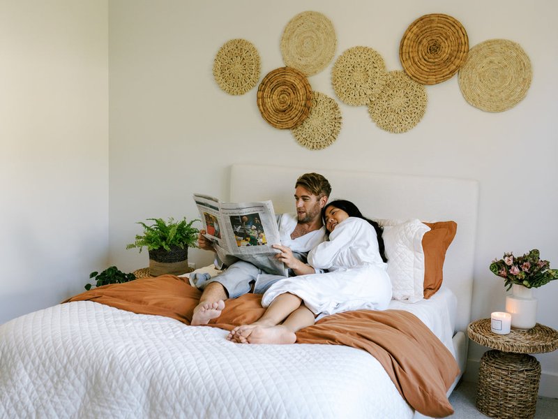 Intimate and romantic bedroom setting