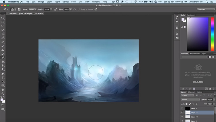 digital art software interface