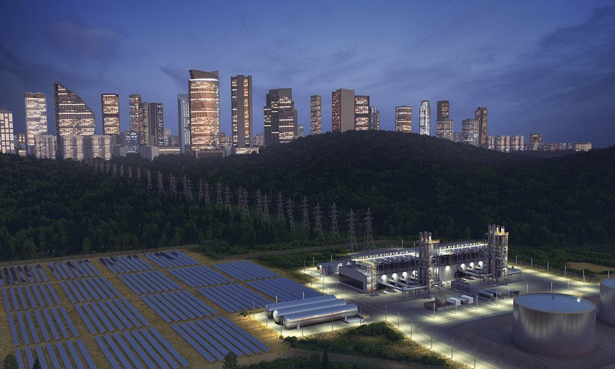 Nigeria cityscape power stations infrastructure