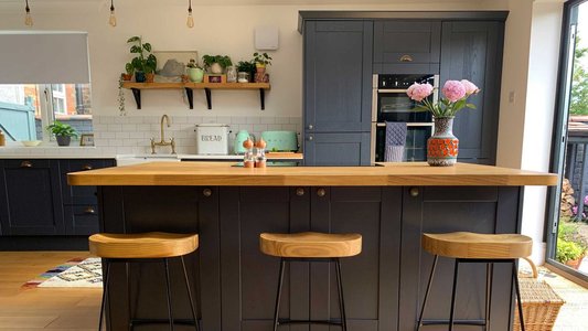 modern supplements on a kitchen counter