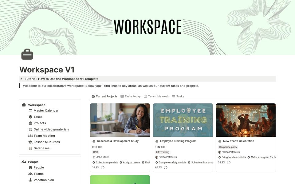 Workspace Template Example