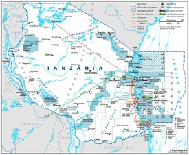 tanzania gas field infrastructure
