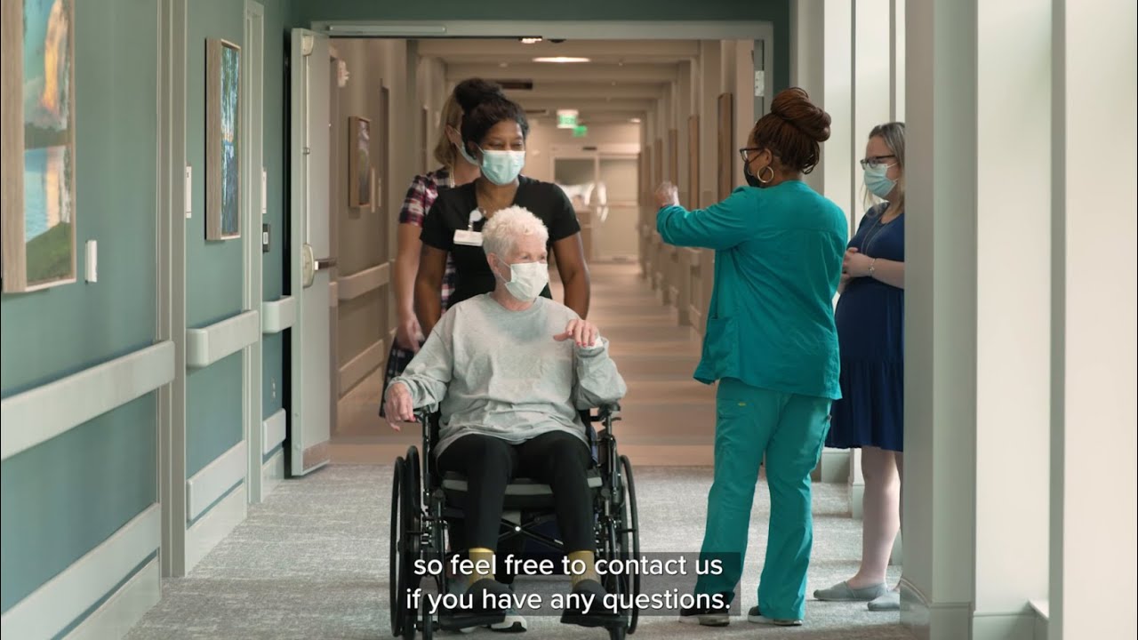hospital corridor, care team, patient rehabilitation