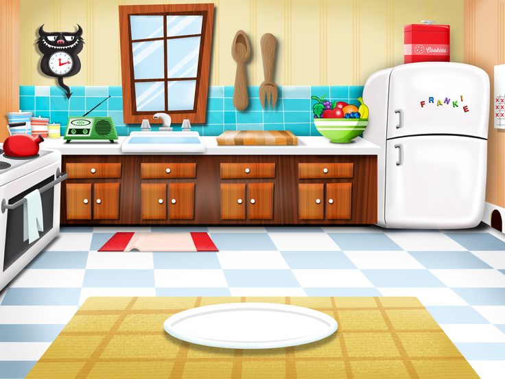 scenery of a childrens kitchen