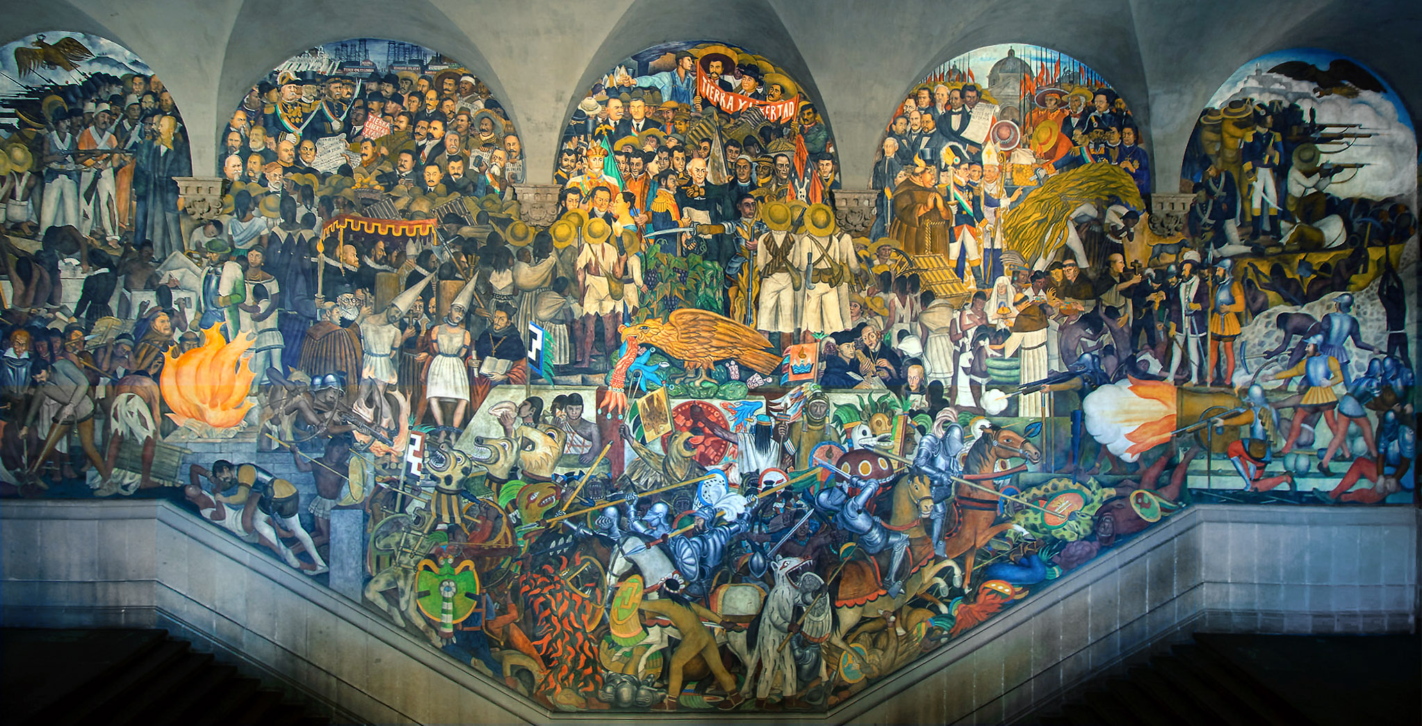 historic mexican muralism landscape