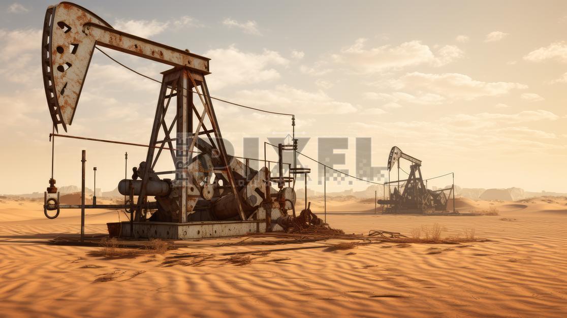oil rig desert landscape